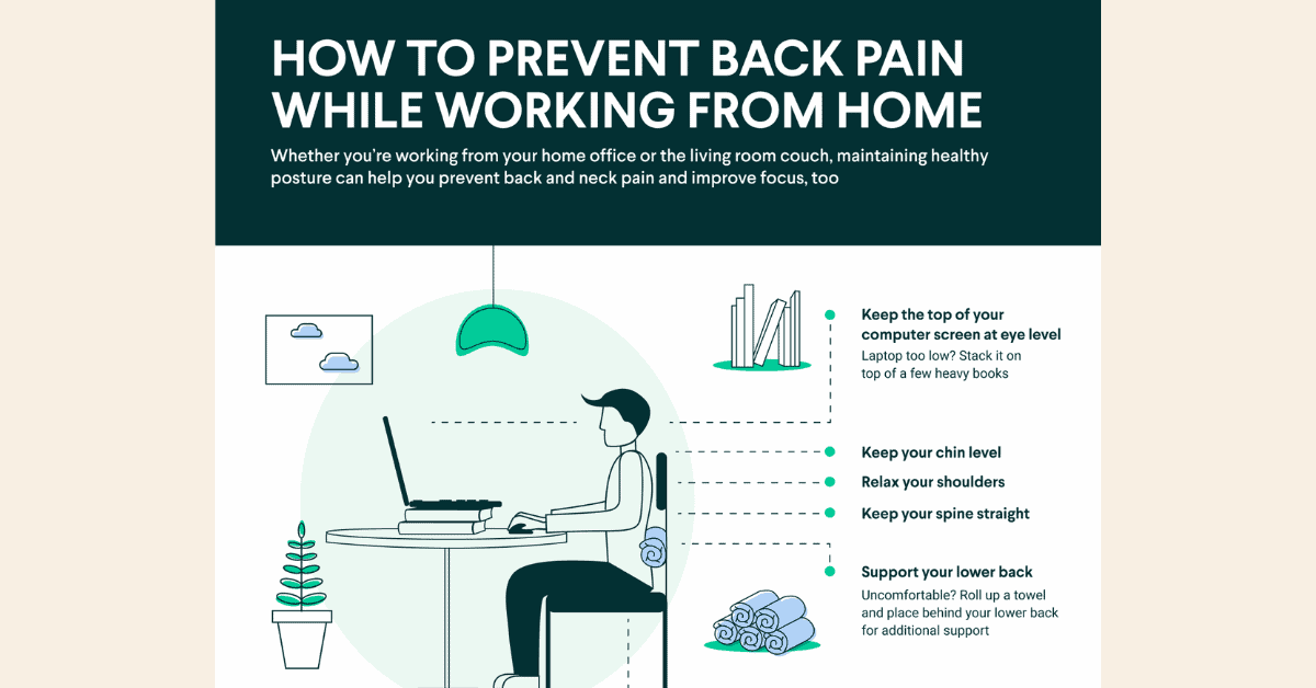 6 Stretches for Back Pain Relief Infographic