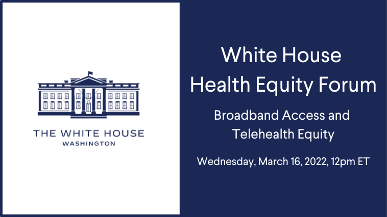White House logo with event details