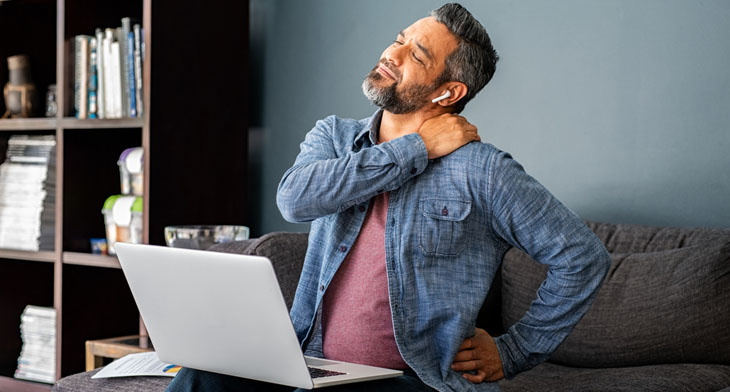 Man with neck pain