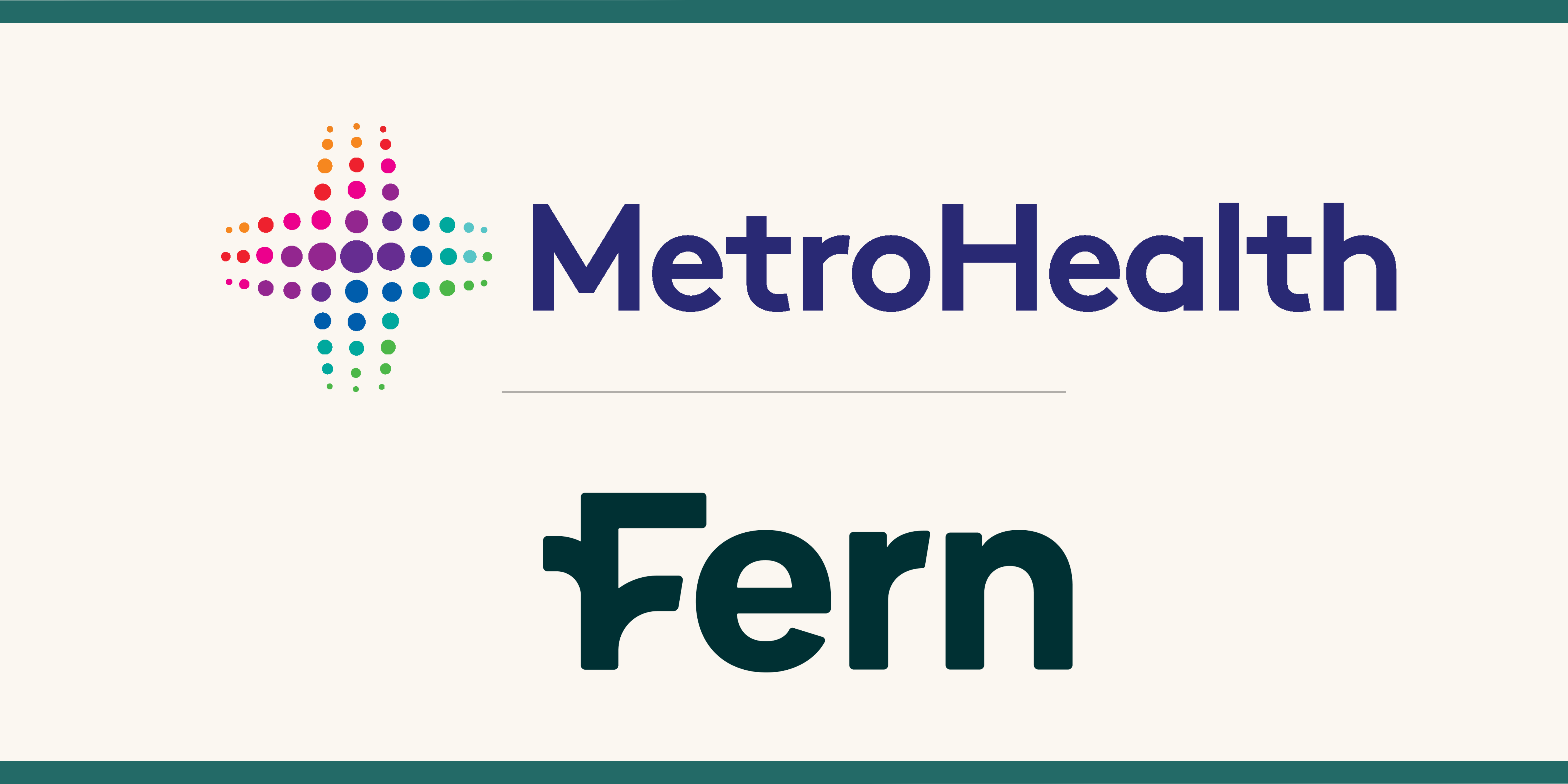 MetroHealth System and Fern Health logos side by side
